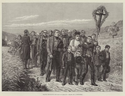 Gebedsprocessie voor Regen in Duitsland door Johann Nepomuk Schonberg